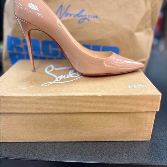 Christian Louboutin Nude and Red Heels - Picture 2 of 2